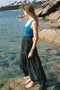 FLAMENCA skirt / organic indian cotton / black indigo chequered