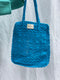 MERCADO crochet bag / organic cotton / ocean blue