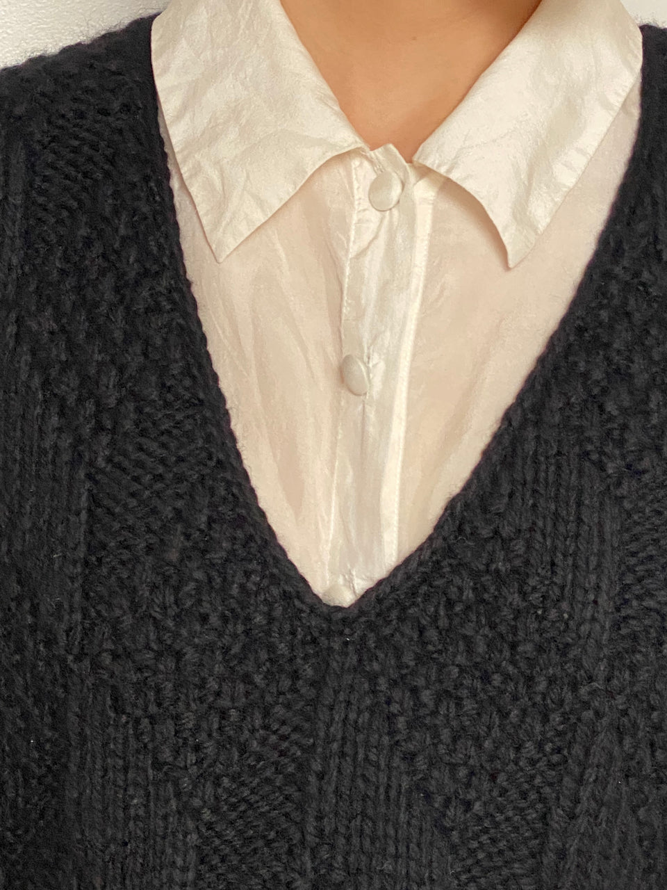 TIO vest / highland wool / black / sample