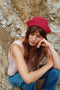 NALLA mini crochet hat / organic cotton / strawberry