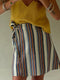 NILA mini wrap skirt / indian cotton / 90s stripes
