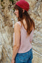 NALLA mini crochet hat / organic cotton / strawberry