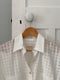 SANTIAGO big shirt / organic indian cotton / crema de coco sheer chequered