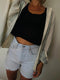 CANDELA lace vest / organic cotton / black