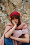 NALLA mini crochet hat / organic cotton / strawberry