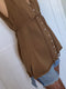 CHALECO waistcoat / organic cotton / carob