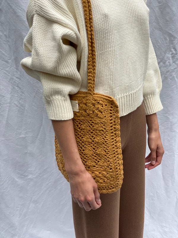 MERCADO crochet bag / organic cotton / ochre