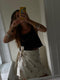 NILA mini wrap skirt / indian cotton / little planets