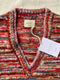 CONFETTI GRANDE v-neck vest / sweet paprika / samples option 2