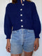 CARMEN cardigan / organic cotton / midnight