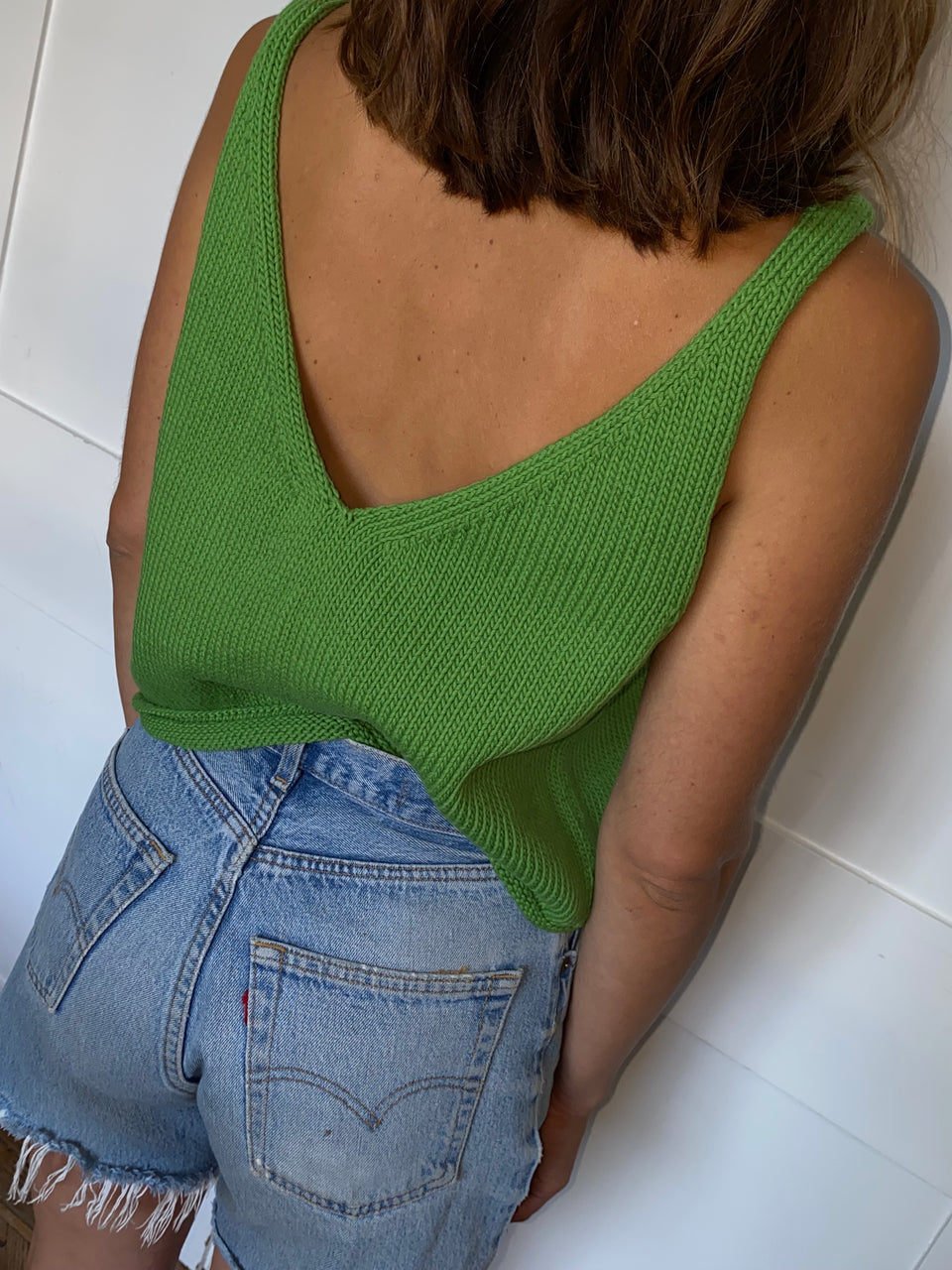 SOLITO vest / organic cotton / cilantro