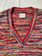 CONFETTI GRANDE v-neck vest / sweet paprika / samples option 1