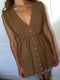 CHALECO waistcoat / organic cotton / carob