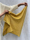 EULALIA fine knit scarf / organic cotton / golden honey & pistachio