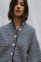 ISOBEL cardigan / organic cotton / milk & midnight stripes
