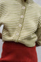 ISOBEL cardigan / organic cotton / milk & pistachio stripes