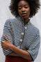 ISOBEL cardigan / organic cotton / milk & midnight stripes