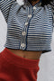 ISOBEL cardigan / organic cotton / milk & midnight stripes