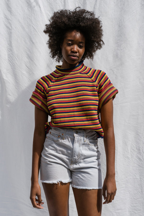 PABLO mini jumper / organic cotton / multi stripe