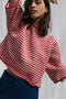 PABLO mini jumper / organic cotton / milk & sweet paprika stripe