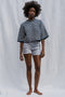 PABLO mini jumper / organic cotton / milk & midnight stripe