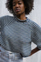 PABLO mini jumper / organic cotton / milk & midnight stripe