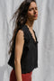 SURYA top / indian linen / black