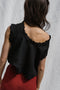 SURYA top / indian linen / black