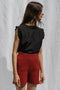 SURYA top / indian linen / black