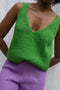 SOLITO vest / organic cotton boucle / apple
