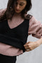 SOLITO vest / organic cotton boucle / black