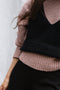 SOLITO vest / organic cotton boucle / black