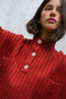 FRANKA ribbed jumper / organic cotton / pimienta
