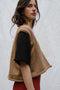 ZULMA vest top cardigan / organic cotton / carob