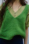 SOLITO vest / organic cotton boucle / apple