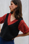 SOLITO vest / organic cotton boucle / black