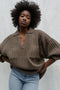 SINCERO ribbed jumper / highland wool / walnut