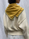 EULALIA fine knit scarf / organic cotton / golden honey & pistachio