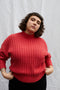 RIO ribbed jumper / organic cotton / sweet paprika