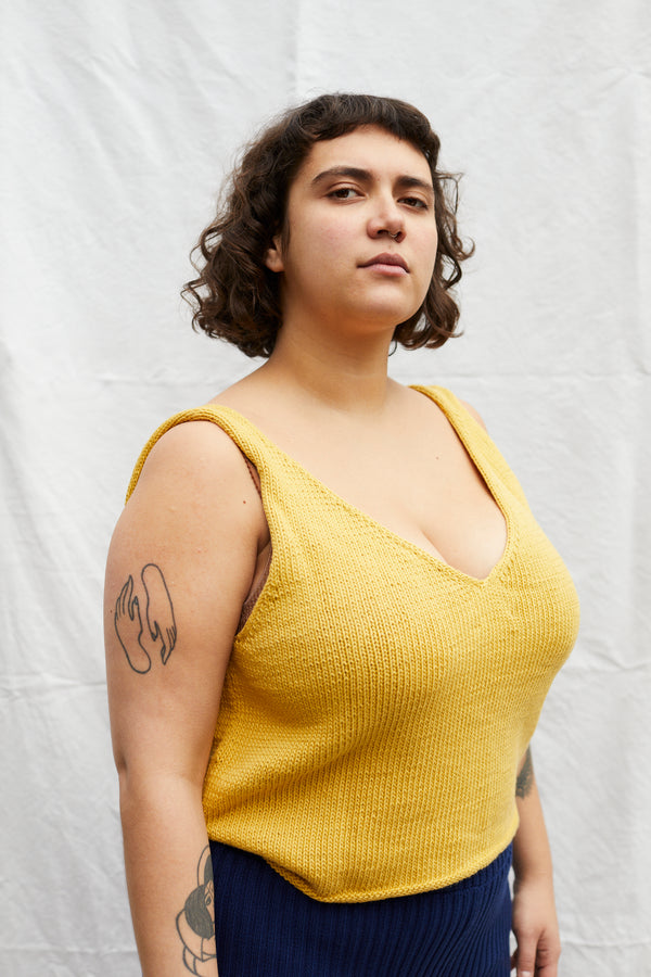 SOLITO vest / organic cotton / golden honey / samples