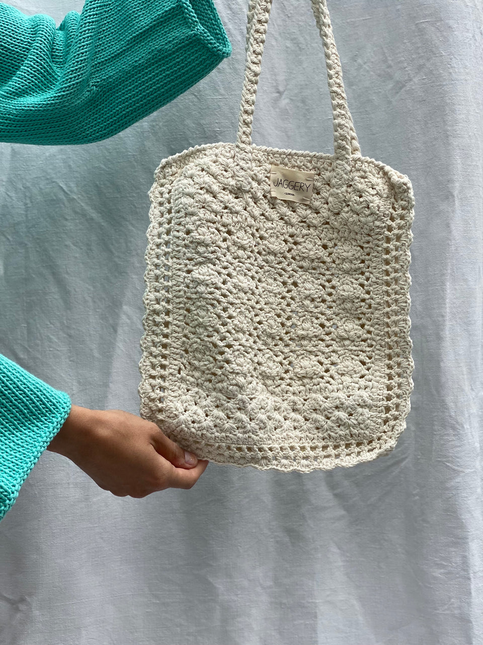 MERCADO crochet bag / organic cotton / milk