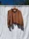 ZULEMA MINI v-neck ruffle blouse / indian linen / cinnamon