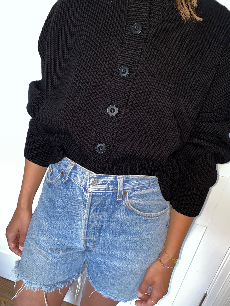 CARMEN cardigan / organic cotton / black