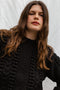MINI EWA chunky jumper / highland wool / black