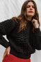 MINI EWA chunky jumper / highland wool / black