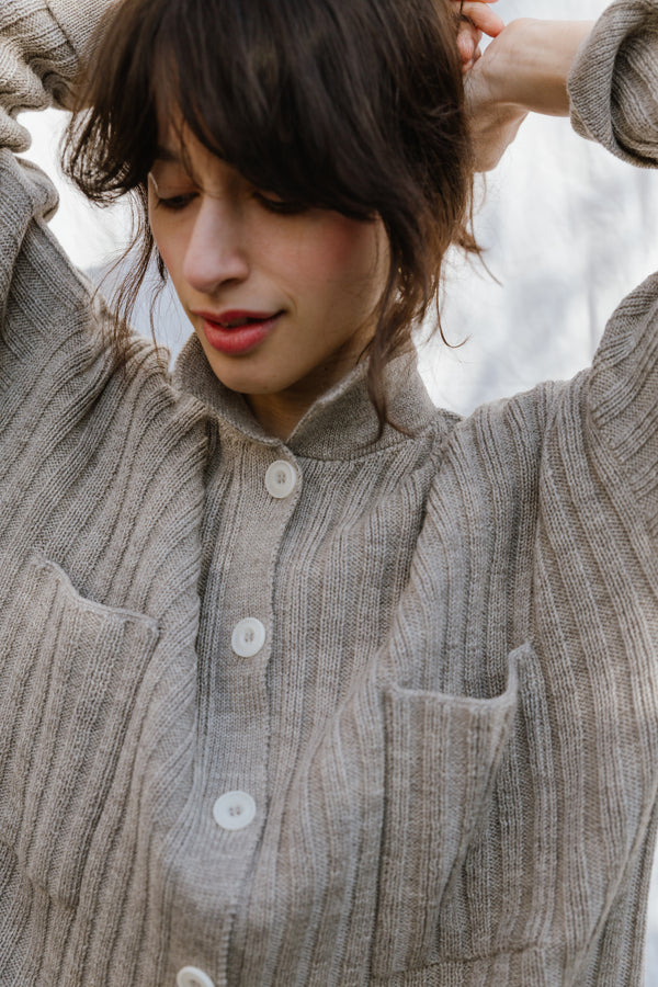 NENNA shirt / highland wool / rock salt