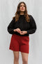 MINI EWA chunky jumper / highland wool / black