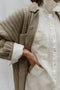 SANTIAGO big shirt / indian linen / milk
