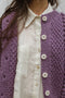 MINI EWA chunky cardigan / highland wool / jacaranda