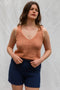 SOLITO vest / organic cotton boucle / peach clay